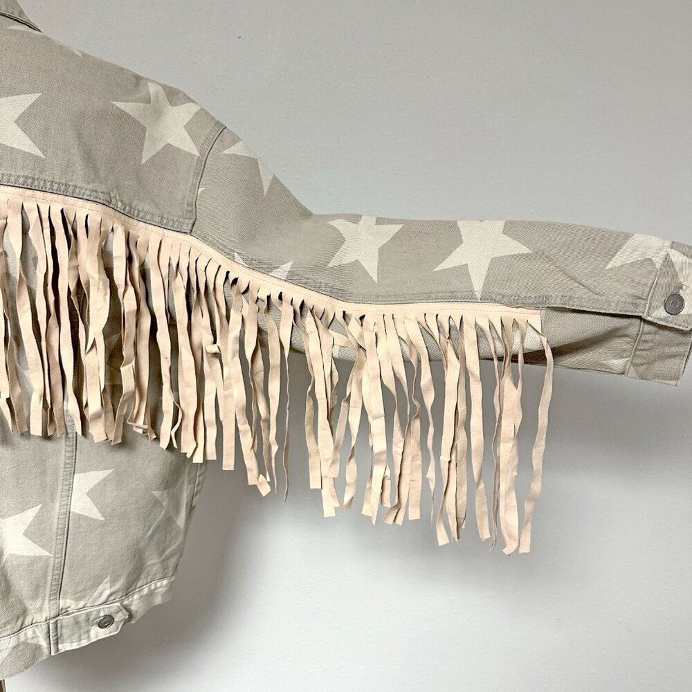 *NEW* Peach Love Tassel Denim Jacket - Picture 6 of 10